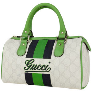 Gucci GG pattern handbag, Joyline mini Boston bag, Supreme coated canvas, whi...